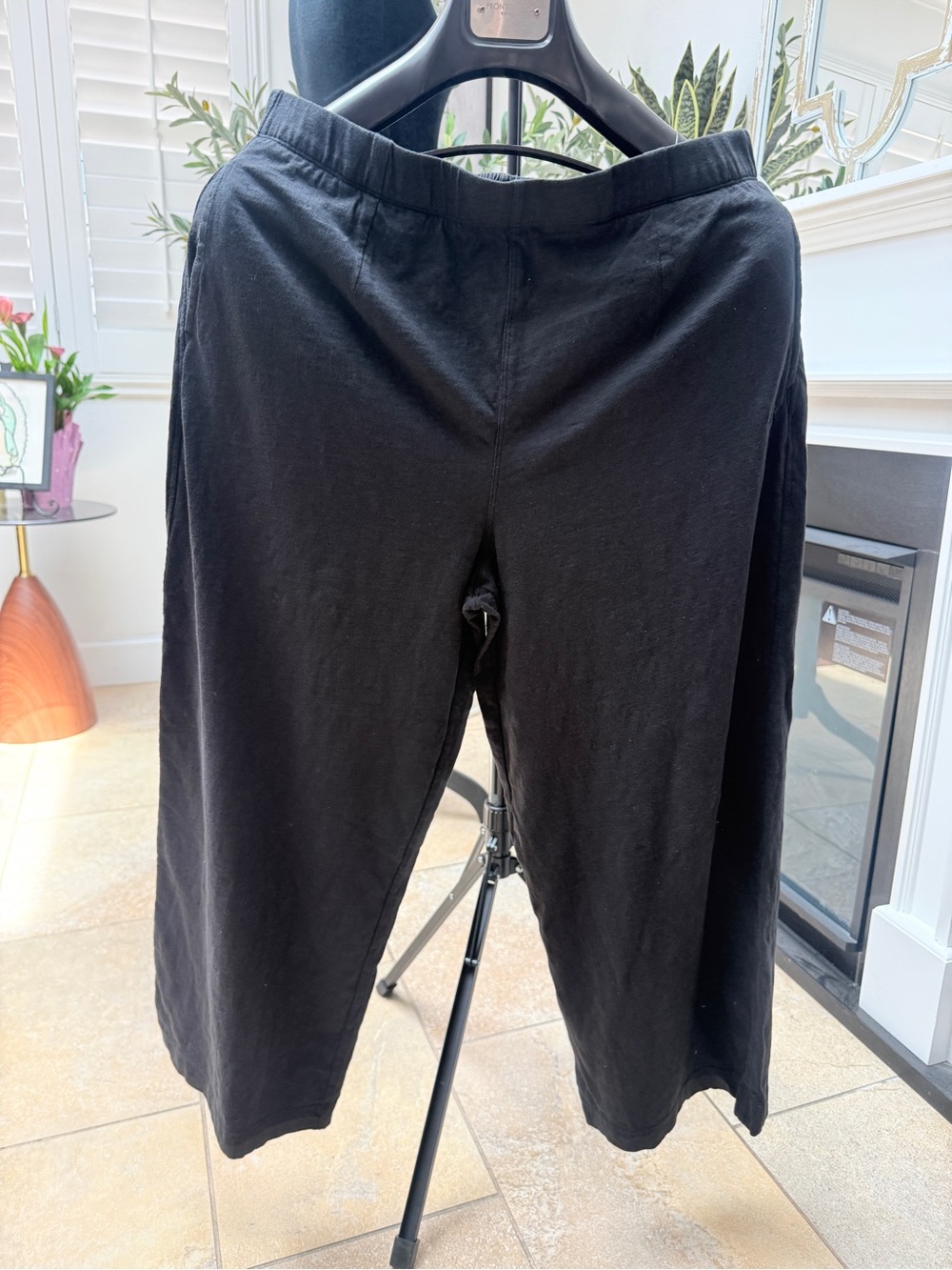 DKNY Sport Black Athletic Wide-Leg Pants